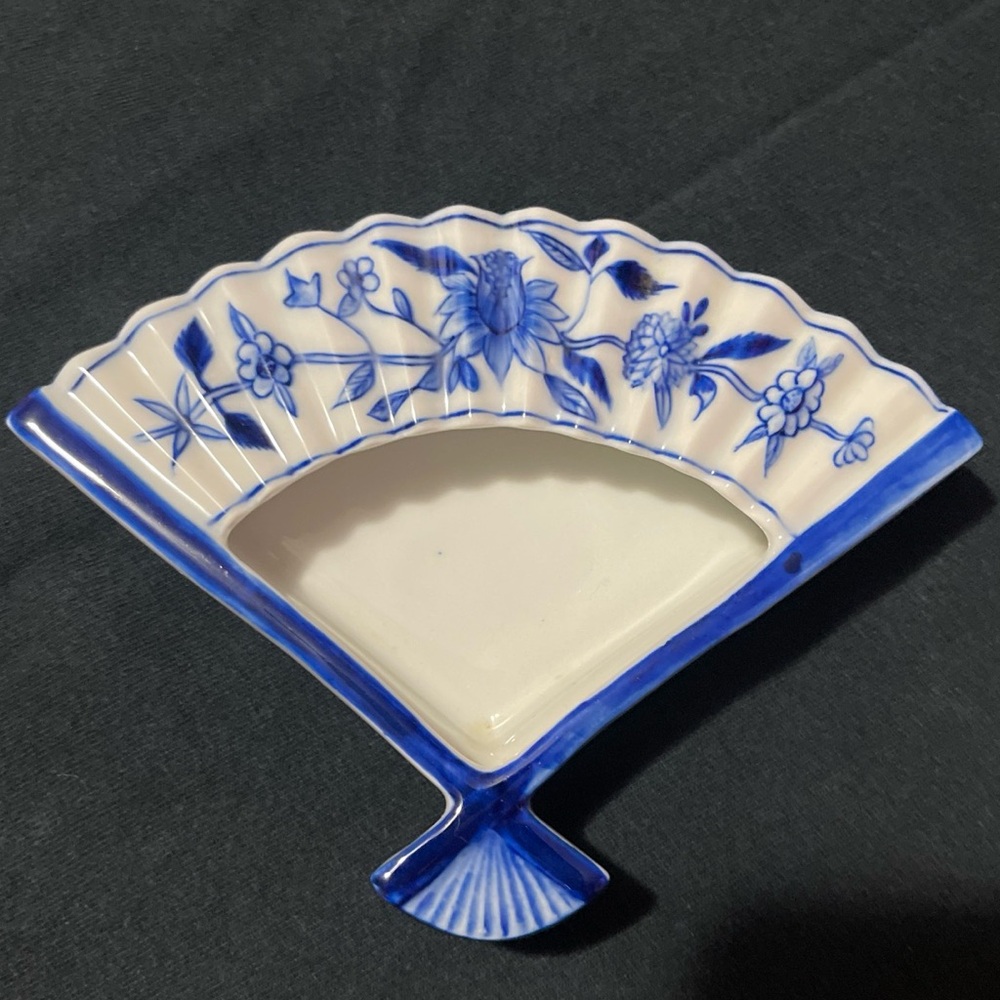 Asian Botanical Trinket Dish/Ashtray